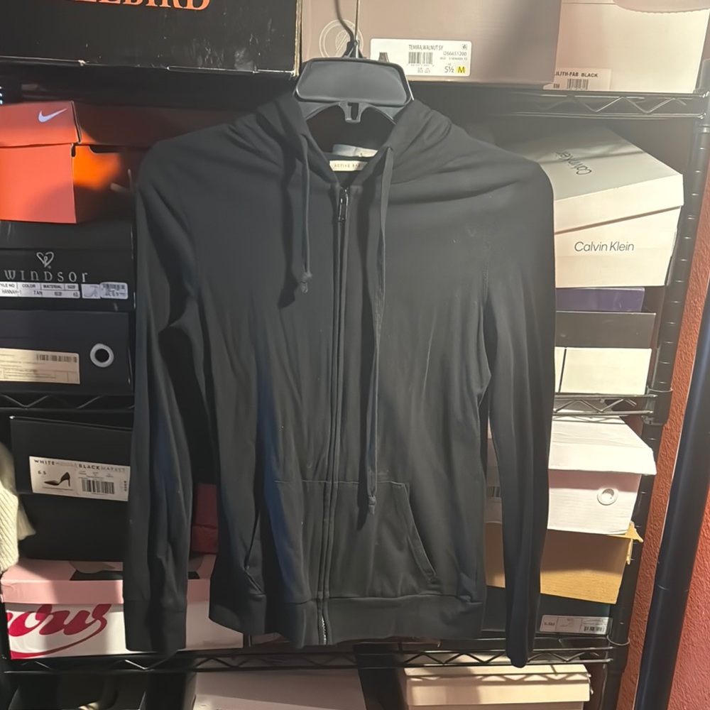 Black Zip-Up Hoodie